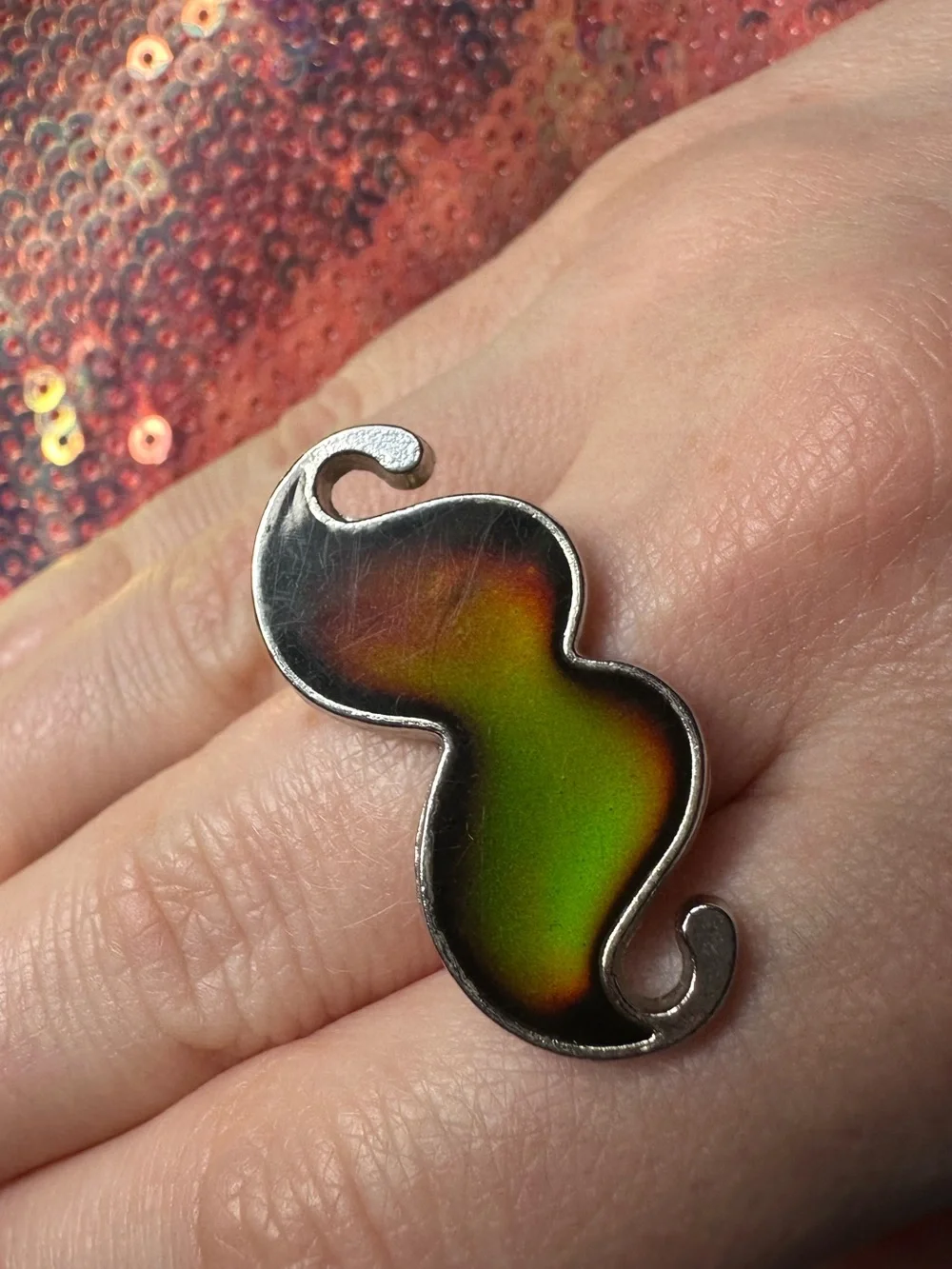 Mustache Shaped Mood Ring